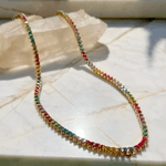 Corrente Riviera Com Zirconias Coloridas Semijoia