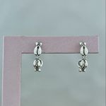 Brinco Meia Argola Prata Legítima 925 5 Buzios Envelhecido