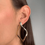 Brinco Losango Banhado a Ouro 18k