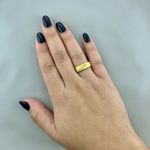 Anel Liso Banhado Ouro 18k 