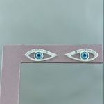 Brinco Prata Legítima 925 Olho Grego Vazado Madreperola com Zirconia