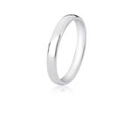 Aliança Prata Legitima 925 Abaulada Anatômica Polida 3 milímetros Lisa 