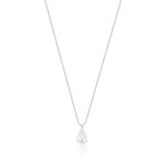 Corrente com Pingente Ponto de Luz Gota Prata 925 