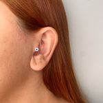 Piercing Resina Olho Grego Prata 925