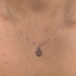 Corrente com Pingente Entrego,Confio,Aceito,Agradeço Prata 925
