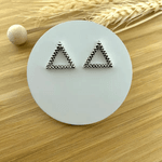 Brinco Prata Legitima Triângulo Envelhecido