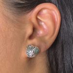 Brinco Prata Legitima 925 Eletrofomaçao Coraçao Trabalhado