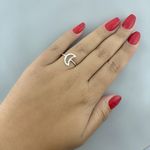 Anel Prata Legitima 925 Lua Vazada