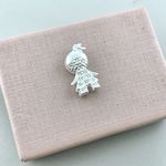 Pingente Menina com Zirconia Prata 925
