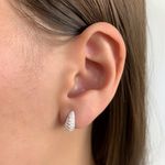 Brinco Gota Pequena com Zirconia Prata 925