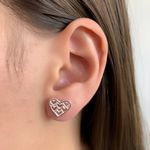 Brinco Prata Legitima Coraçao Grande Detalhes