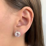 Brinco Redondo com Zirconia Cristal Prata 925