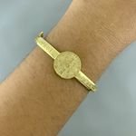 Bracelete Medalha Sao Bento Semijoia