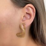 Brinco Rendado Banhado a Ouro 18k