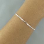 Pulseira 3x1 Fina 18,5cm 1,3gr Prata 925