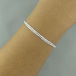 Pulseira Masculina Grumet Dupla 3,0gr Prata 925