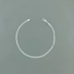 Pulseira Masculina Grumet Dupla 3,0gr Prata 925