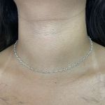 Corrente Elos Coraçao 40cm 2,4gr Prata 925