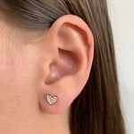 Brinco Prata Legitima Coraçao Pequeno Detalhes 