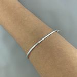 Bracelete Fio Meia Cana 2mm Liso Prata 925