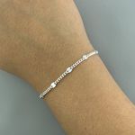 Pulseira Grumet com Trevos 1,9gr Prata 925