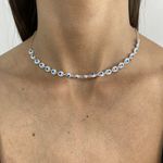 Choker Olho Grego 3,5gr Prata 925