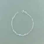 Pulseira Infantil Navete com Zirconia Prata 925
