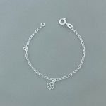 Pulseira Infantil Trevo 1,0gr Prata 925