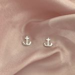 Brinco Prata Legitima 925 Âncora Lisa Pequeno 