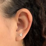 Brinco Prata Legitima 925 Estrela Do Mar Lisa