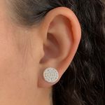 Brinco Redondo com Zirconia Prata 925