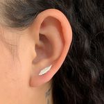 Brinco Prata Legitima 925 Folha Lisa 