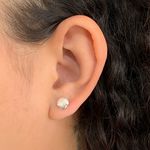 Brinco Prata Legitima 925 Concha Lisa