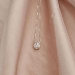 Corrente Ponto Luz Gota Cristal Prata 925