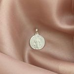 Pingente Medalha São Bento 1,5cm Prata 925