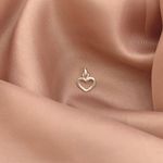Pingente Coraçao Vazado Prata 925