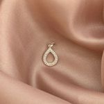 Pingente Gota Vazada com Zirconia Prata 925