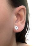 Brinco Redondo com Zirconia Prata 925