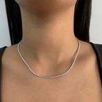 Colar Riviera Cristal Prata 925