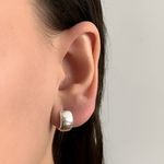 Argola Prata Legitima 925 Pequena Lisa Largura 7mm 