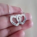 Colar Personalizado Dois Corações em Prata 925