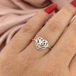 Anel Coraçao Arvore da Vida Prata 925