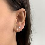 Trio Brinco Coraçao e Argola Prata 925
