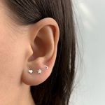 Trio Brinco Estrela/Lua/Coraçao Prata 925