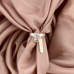 Anel Placa com Zirconia em Prata 925