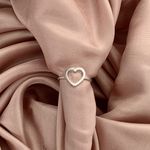 Anel Prata Legítima 925 Coração Best Friends 