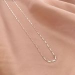 Corrente Masculina Veneziana Alongada Prata 925