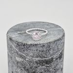 Anel Prata Legítima 925 Estilo Solitario Aro Torcido com Zirconia