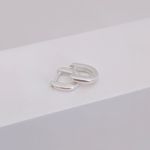 Argola Prata Legitima 925 Click Lisa Formato Em U 