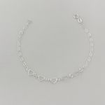 Pulseira com Corações Vazados Prata 925